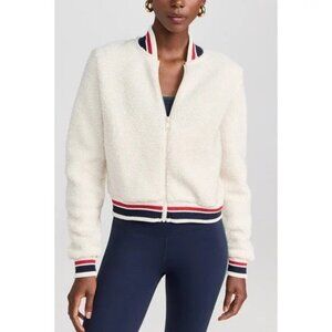 Splits59 'Willa' Cream Polyester Sherpa Jacket Size S